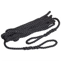 Robline fendertlina svart 3-slagen 2-pack 6mm x 1,5m