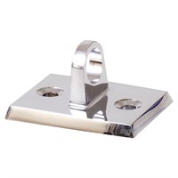 Räckesväggfäste krom med öga, höjd 22mm