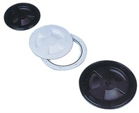 Inspektionslucka plast svart, ø 155 mm