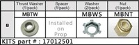 Propmuttersats solas merc 9,9-25hk
