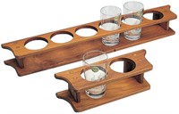 Glashållare för 4 glas 43x9x9 cm