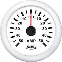 KUS amperemeter vit, med 50Amp shunt 12/24V