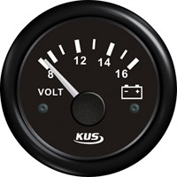 Kus voltmeter svart 12V
