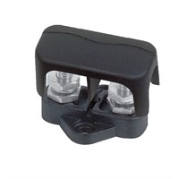 BEP monteringsblock svart dubb. 6 mm med lock