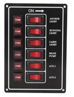 Strömpanel 6 kontakt vertikal