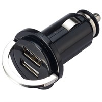 USB-laddare dubbla 12-24 Vdc uttag 5v / 2,1Amp för cigarrkontakt