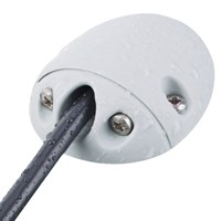 90° kabelgenomföring vit nylon 7-9 mm kabel