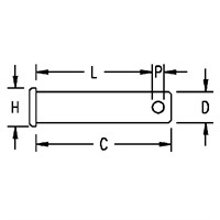 Ronstan riggbult 12,7 (1/2)x32 (11/4)