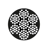 Mantågsvajer 7 x 19 belagd vit Ø4 x 8 mm - 12 m