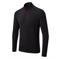 Gill UV009 Men's UV Långärmad Zip T-shirt svart strl S