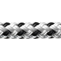 Robline Rio Förtöjningslina, 8mm vit/svart  - 1m