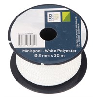 1852 Minirulle vit Polyester Ø2mm x 30m 18st/pkt