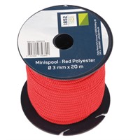 1852 Minirulle röd Polyester Ø3mm x 20m 9st/pkt