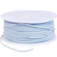 Elastisk lina vit/svart 6 mm - 100 m
