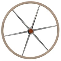 Stålratt med läder Ø70 cm