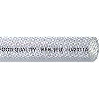 Klar PVC-slang armerad food quality 6mm, rulle 5m