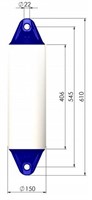 Fendert f1 vit 150x610 mm