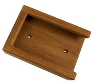 Iphonehållare teak,  7.8x2.5x10.7 cm