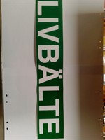 Dekal "Livbälte" 90 x 490mm